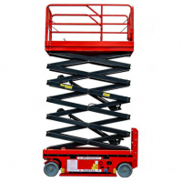 14m Electric self-propelled scissor lift, Maximum working height 15.7 m, Safe working load 227 kg