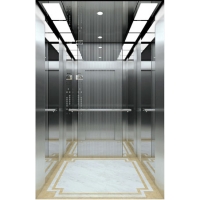 A Passenger Lift with Mirror Stainless Steel Finishes