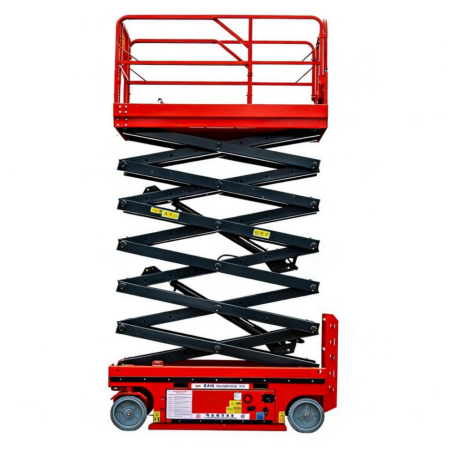 14m Electric self-propelled scissor lift, Maximum working height  15.7 m, Safe working load  227 kg