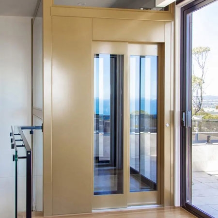 Residential Royal lift, Passenger lifts for private residences, Full height light curtain protection beams across cabin entrance, Guaranteed 400kg Load