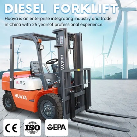 3.5 Ton Diesel Forklift, Loading Capacity 3500 kg, Lifting height 3000-7000 mm