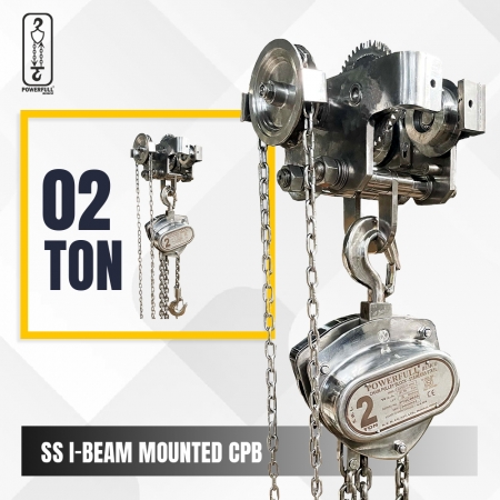 STAINLESS STEEL I-BEAM MOUNTED CHAIN PULLEY BLOCK