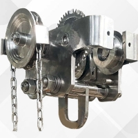 Stainless Steel Manual Travelling Trolley, up to 3 ton capacity