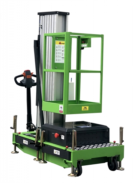 Pushing Around Vertical Mast Lift - MT900-1
