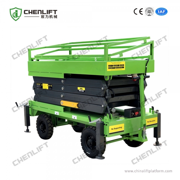 Manual Pushing Mobile Scissor Lift - MK1600