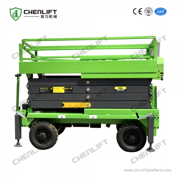 Manual Pushing Mobile Scissor Lift - MK1400