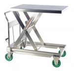 SS Scissor Lift Table With Wheel