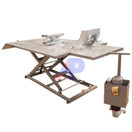 Motorcycle scissor lift, Capacity 1000kg, Max. Lifting height 1200mm, 3 position mechanical safety lock system