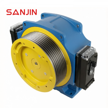 Modern Elevator Permanent Magnet Synchronous Gearless Traction Machine GETM3.5H GETM3.0H Low Noise Supermarket Use Main Motor