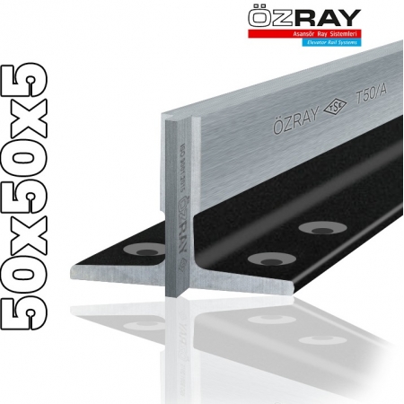 OZRAY, 50x50x5 Elevator Guide Rail, Steel grade E275B, Product length 2500mm/3500/5000mm