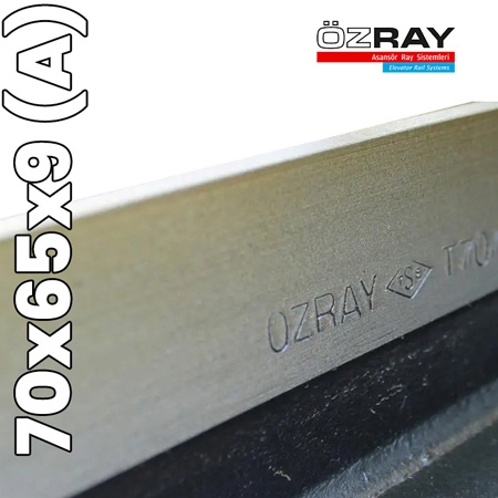 OZRAY, T70A, 70x65x9 (A) Elevator Guide Rail, Steel grade: E275B
