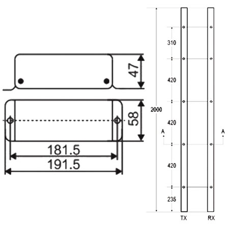 TurboCell PG310, Light Curtain, High-precision obstacle detection, Reliable and fast performance, Easy installation and setup