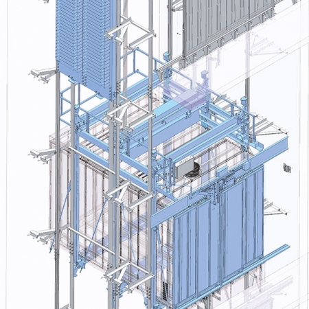 F200 MR/MRL Freight Elevator, Load Capacity 1000~20000 kg, Speed 0.25~0.5 m/s