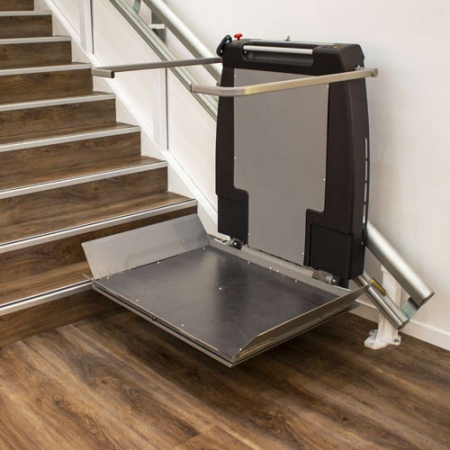 Athena Straight Inclined Platform lift. Suitable for very narrow staircases